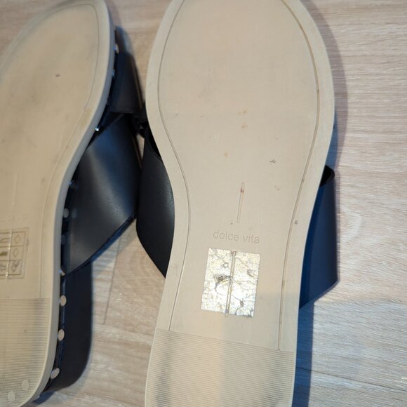 Dolce Vita Gracy Platform Sandal black Studded Slide - Picture 4 of 5